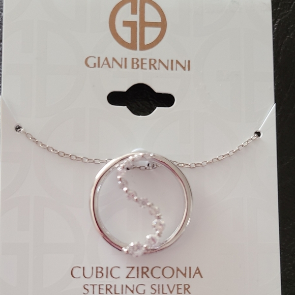 Giani Bernini Sterling Silver Rhin Circle Pendant - Picture 1 of 3